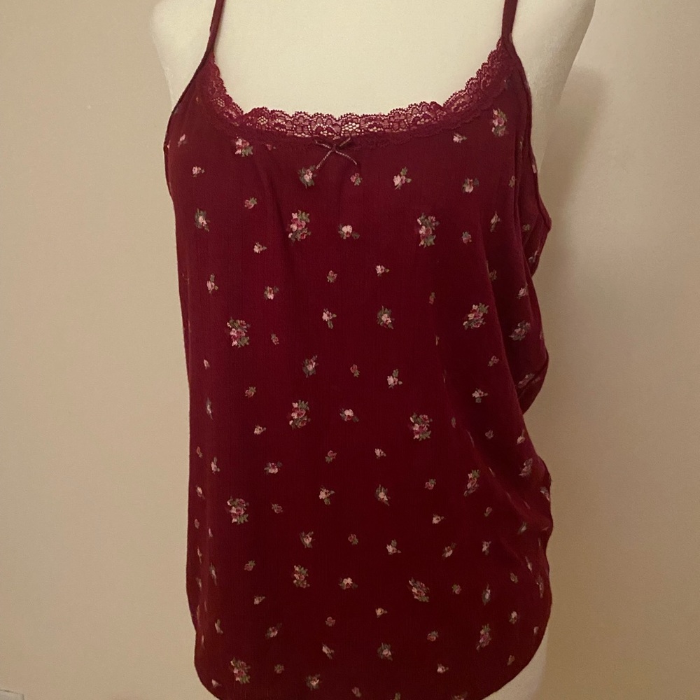 Wild Fable Burgundy Floral Camisole